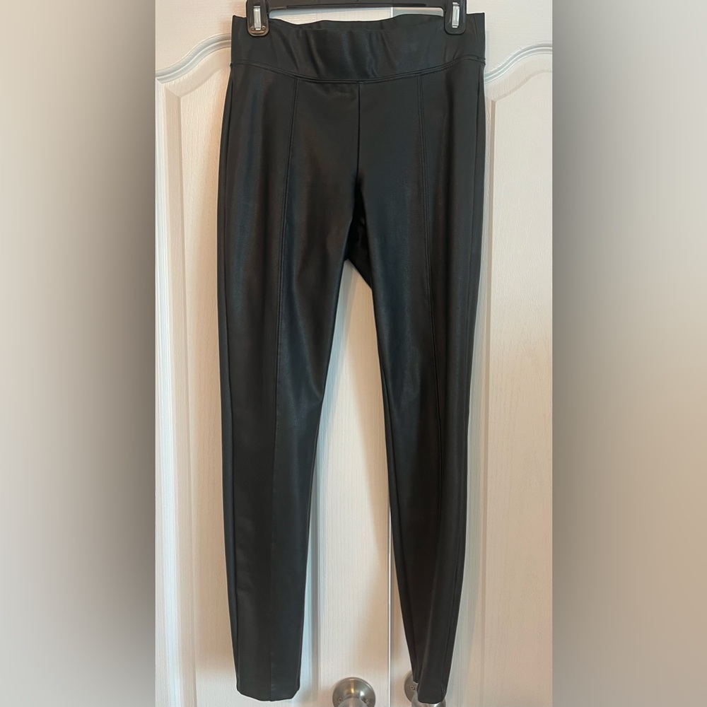 Old Navy STEVIE High Rise Leggings | Black Leather-like| SMALL